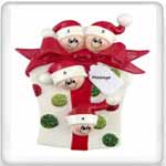 Personalized Ornament Gifts for Families of 4