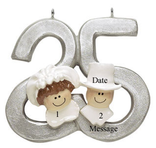 25th Wedding Anniversary Brown