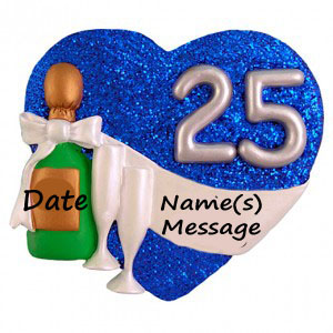 25th Wedding Anniversary Heart