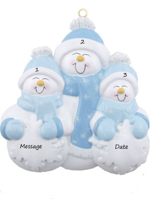 Snowman with 2 Snowbuddies
