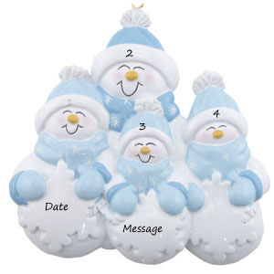 Snowman with 3 Snowbuddies