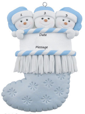 Three Baby Blue in a Stocking