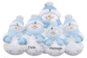 Snowman with 4 Snowbuddies