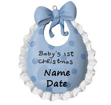 Baby Boy Bib Ornament