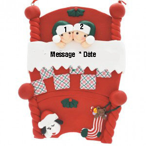 Bed Couple with Quilt