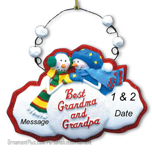 Best Grandma and Grandpa Ornament - Personalized Ornament