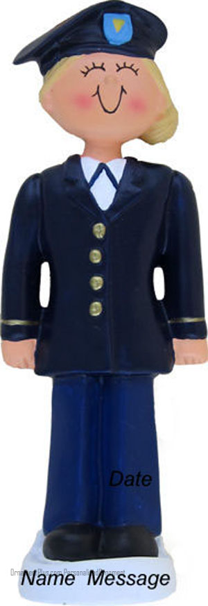 Blond Girl Armed Forces Ornament - Personalized Ornament
