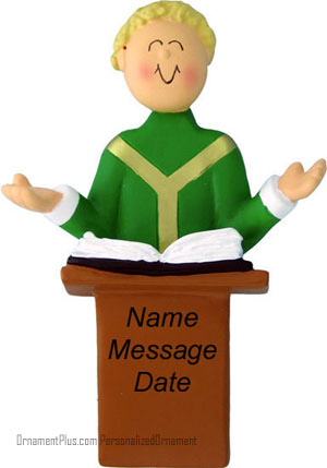Blonde Priest Ornament - Personalized Ornament