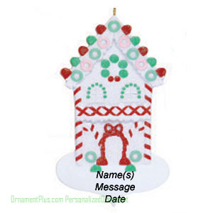 Candy House Christmas Ornament - Personalized Ornament