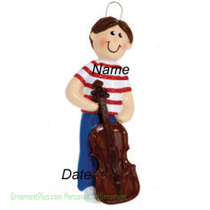 Cello Boy Music Ornament - Personalized Ornament