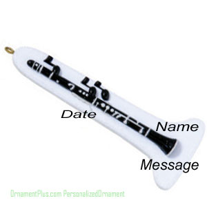 Clarinet Music Ornament - Personalized Ornament