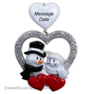 First Christmas Wedding Ornament - Personalized Ornament