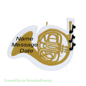 French Horn Music Ornament - Personalized Ornament