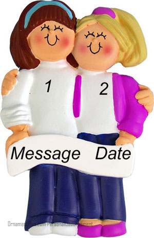 Friends Ornament  GB   GY - Personalized Ornament