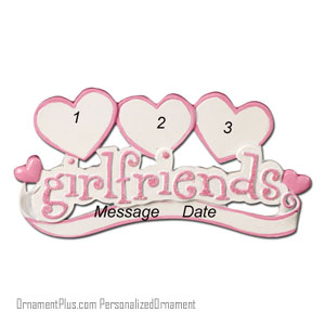 Girlfriends Three Word Ornament - Personalized Ornament