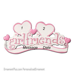 Girlfriends Two Word Ornament - Personalized Ornament