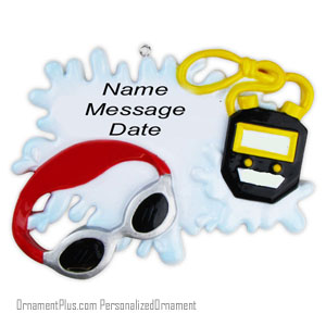 Goggles Swimming Ornament - Personalized Ornament