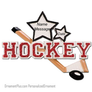 Hockey Word Ornament - Personalized Ornament