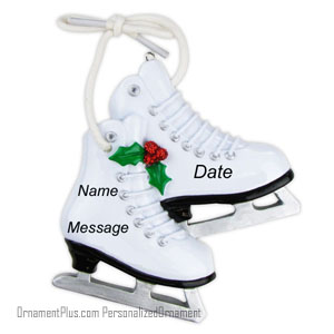 Ice Skates Skating Ornament - Personalized Ornament