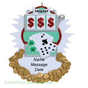 Jackpot Slots Ornament - Personalized Ornament
