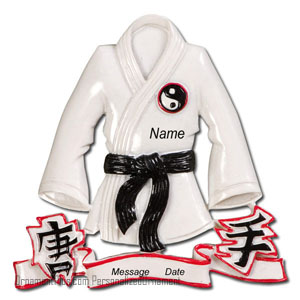 Karate Jacket Ornament - Personalized Ornament