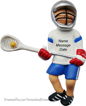Lacrosse Boy Ornament - Personalized Ornament