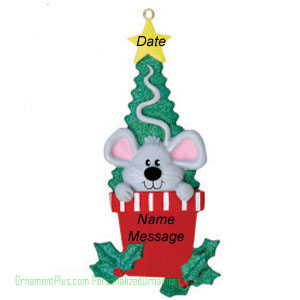 Mouse Ornament - Personalized Ornament