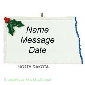 North Dakota Ornament - Personalized Ornament