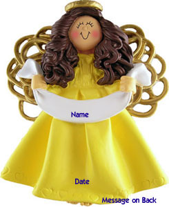 Angel with Yellow Dress Brunette