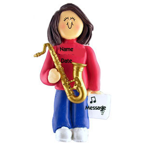 Saxophone Girl Brunette