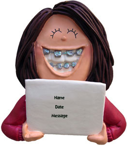 Braces Girl Brunetter