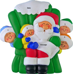 Santa with 4 Kids