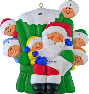 Santa with 6 Kids