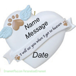 Pet Memorial Heart Ornament - Personalized Ornament