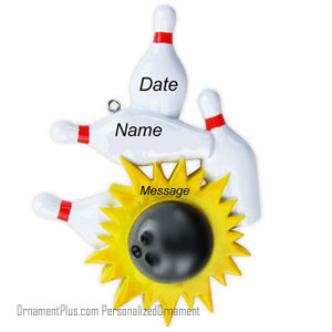 Pins Bowling Ornament - Personalized Ornament