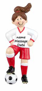 Soccer Girl Red Brown