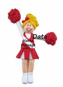 Red Cheer Pom Pom Blond