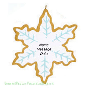 Snowflake Cookie Ornament - Personalized Ornament