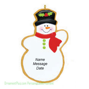 Snowman Cookie Ornament - Personalized Ornament