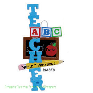Teacher Word ABC Ornament - Personalized Ornament