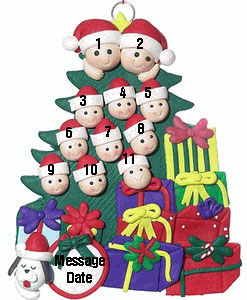 11 Christmas Tree Family Ornament