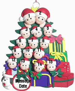15 Christmas Tree Family Ornament