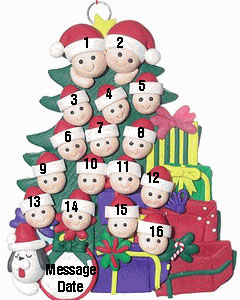 16 Christmas Tree Family Ornament