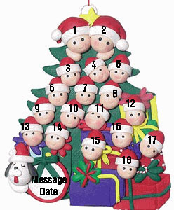 18 Christmas Tree Family Ornament