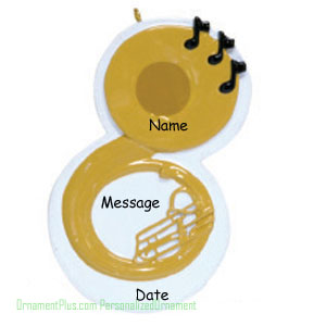 Tuba Music Ornament - Personalized Ornament