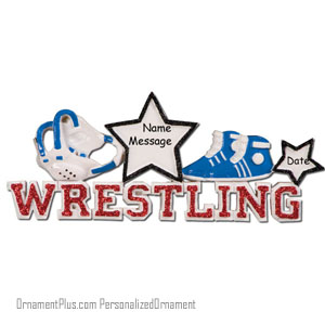 Wrestling Word Ornament - Personalized Ornament