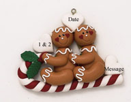 Gingerbread Couple with Candy Cane