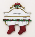 White Mantle with Red Glitter Stockings Couple