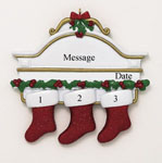 White Mantle with Red Glitter Stockings