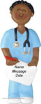 African American Boy Nurse Ornament - Personalized Ornament
